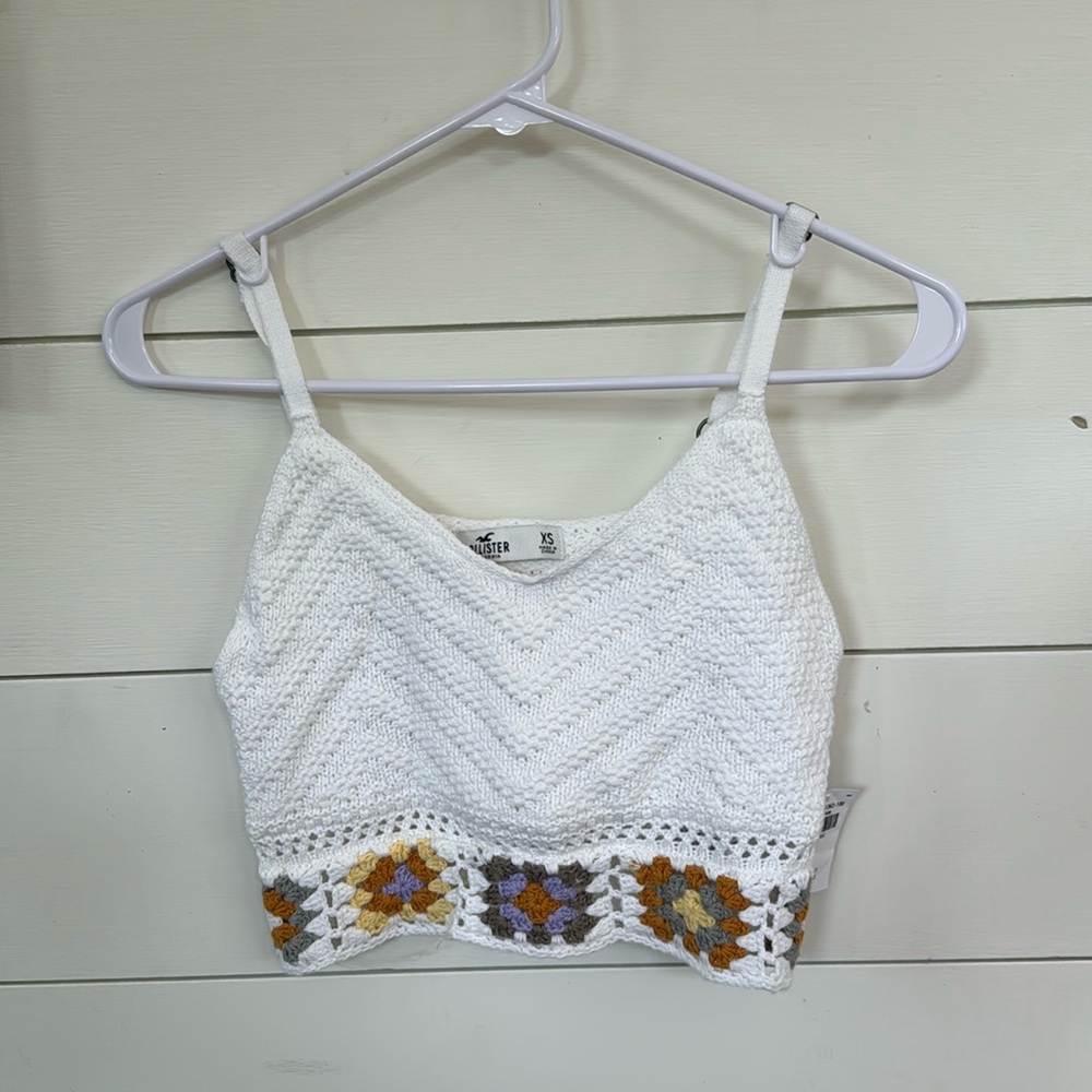 Hollister crochet cropped tank New with tags!